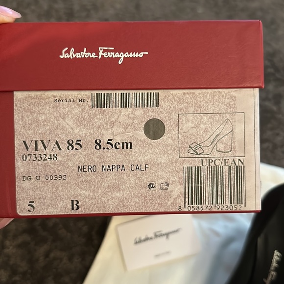 SALVATOR FERRAGAMO VIVA 85 HEELS - SIZE 5 - Picture 8 of 8